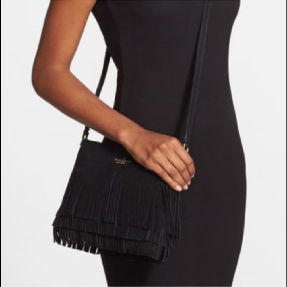 kate spade Black Fringe Crossbody Bag - Picture 6 of 6